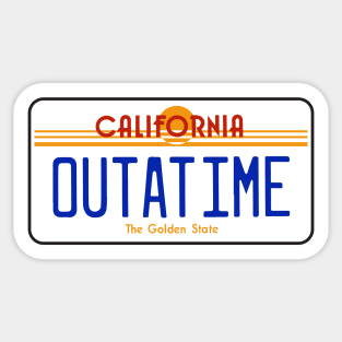 OUTATIME California License Plate Sticker